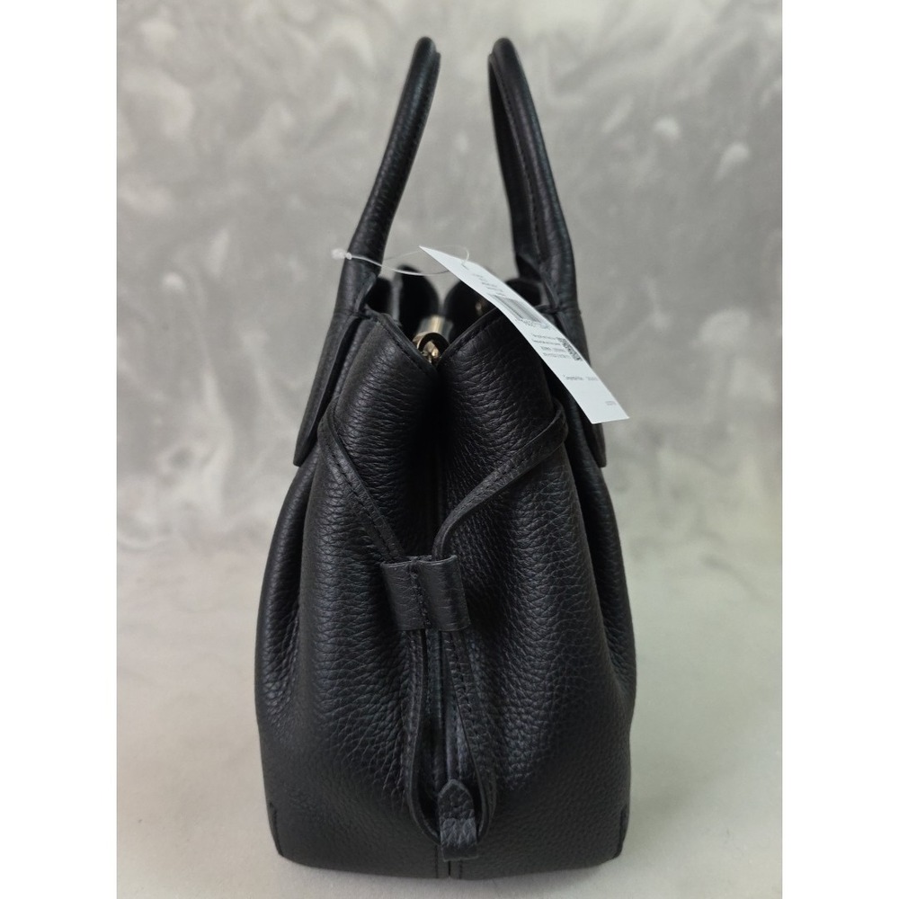 KATE SPADE DUMPLING SMALL SATCHEL SHOULDER CROSSBODY BAG TOTE BLACK LEATHER GOLD - Picture 2 of 14
